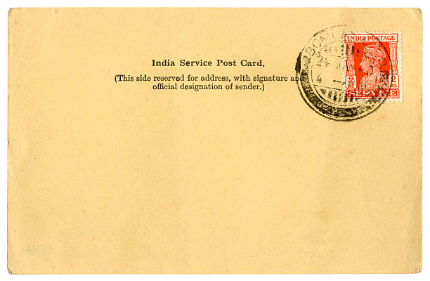 istock Official Indian Service post card, George VI, 1940 174797851