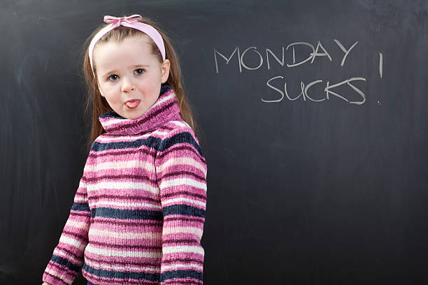 istock Cute girl hates mondays 174797886