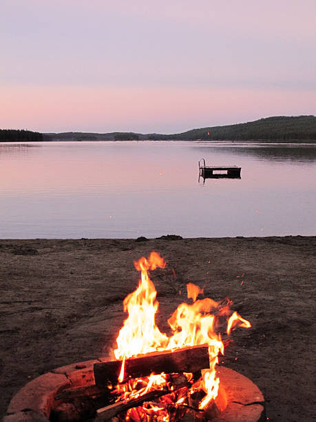 istock Bonfire on the beach at sunset 174797914