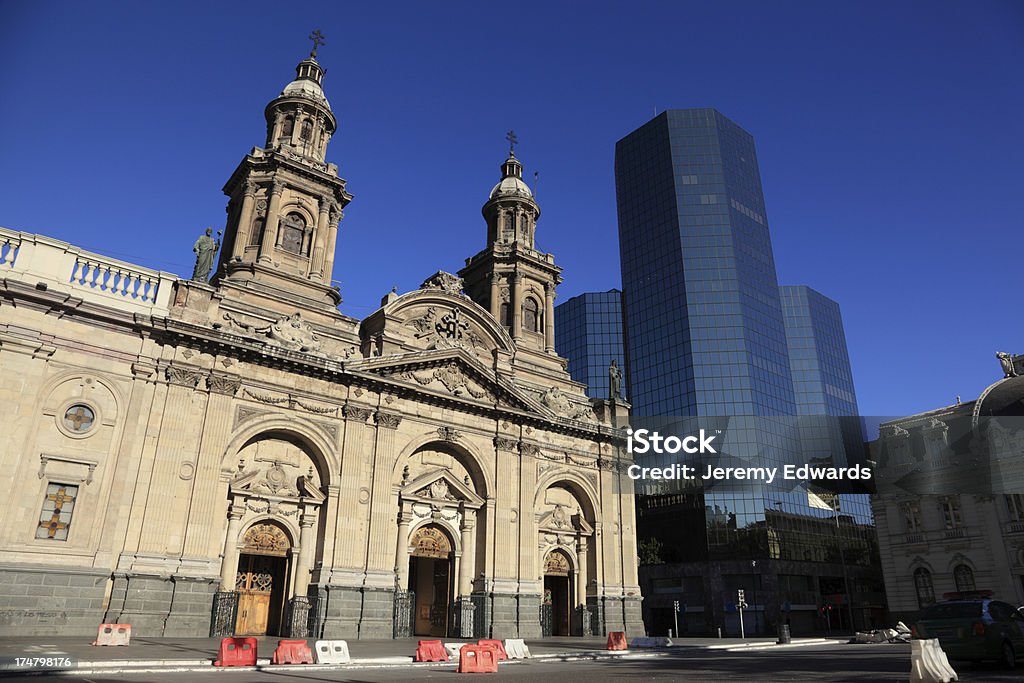 Metropolitan-Kathedrale in Santiago, Chile - Lizenzfrei Plaza-de-Armas Stock-Foto