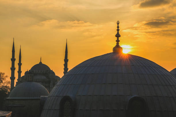 istock Blue Mosque as seen from Hagia Sofia at sunset, Istanbul, Turkey 1747983158
