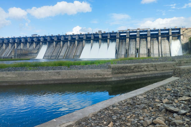 Amazing view Ujani Dam on Bhima River at India