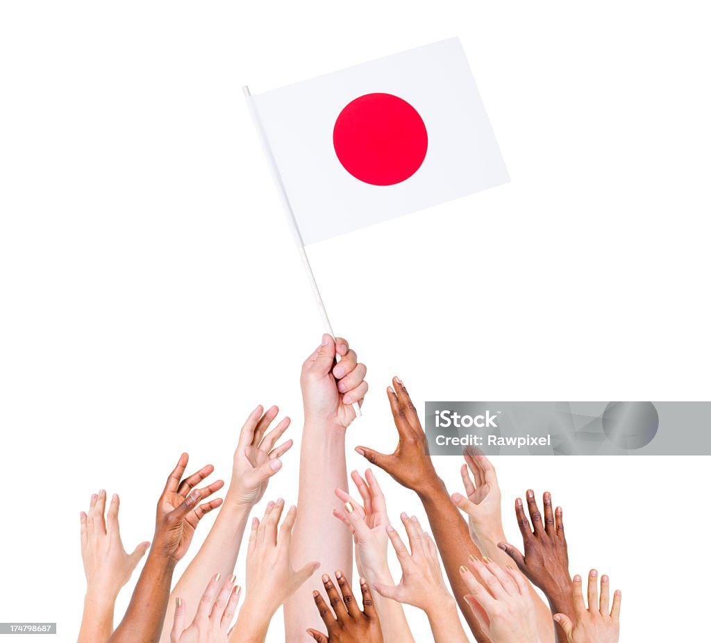 Bandiera del Giappone - Foto stock royalty-free di Arto - Parte del corpo