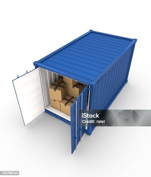Container Inside Box Open Cargo Container With Boxes Inside Stock Photo - Download Image Now ...