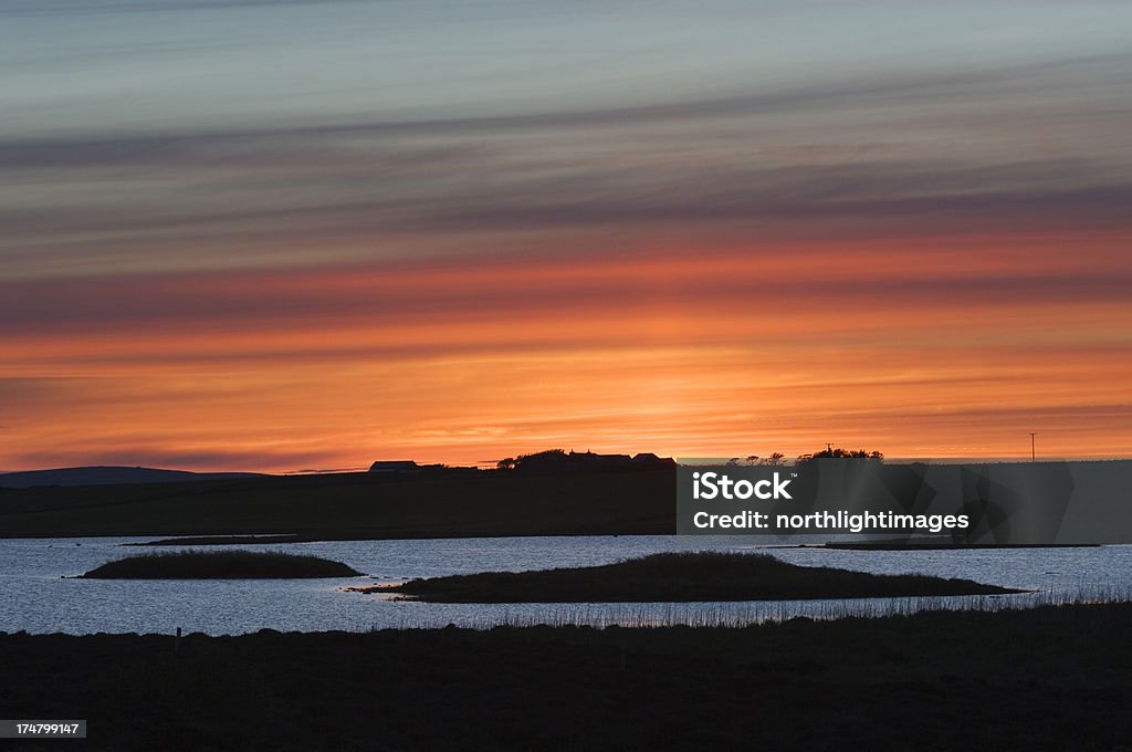 Orkney tramonto - Foto stock royalty-free di Loch Of Stenness