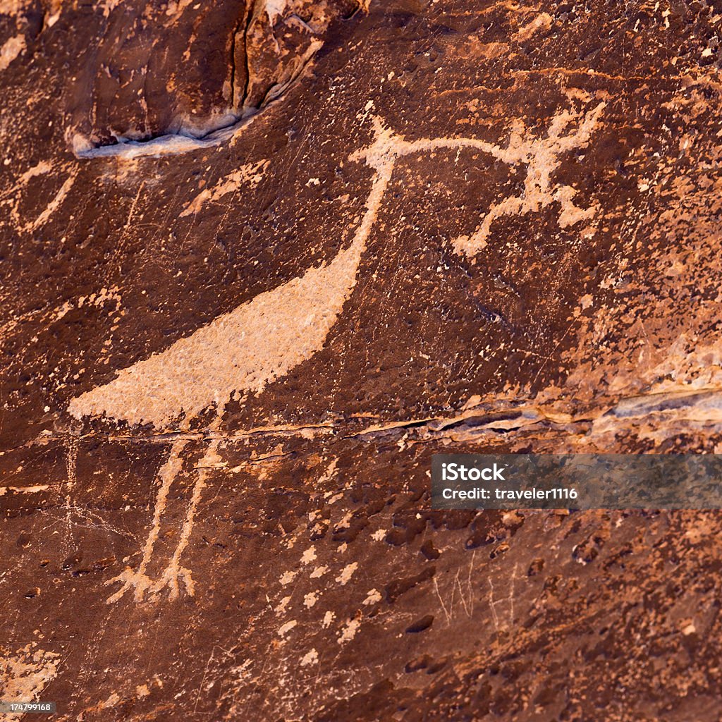 Petroglyph z Park Narodowy Petrified Forest, Arizona - Zbiór zdjęć royalty-free (Bez ludzi)