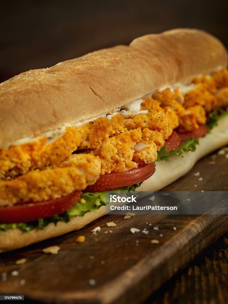 Piedi Buffalo Chicken Ranch Sub - Foto stock royalty-free di Carne di pollo