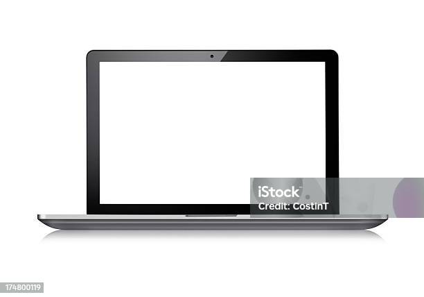 Prata Computador Portátil - Fotografias de stock e mais imagens de Aberto - Aberto, Branco, Cinzento
