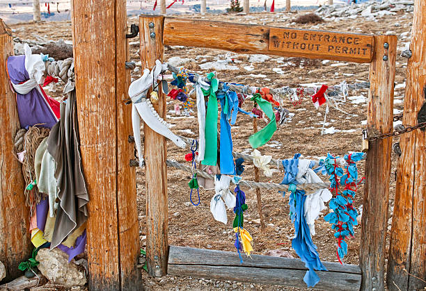 istock Locked gate at Medicine Wheel in Wyoming 174800266