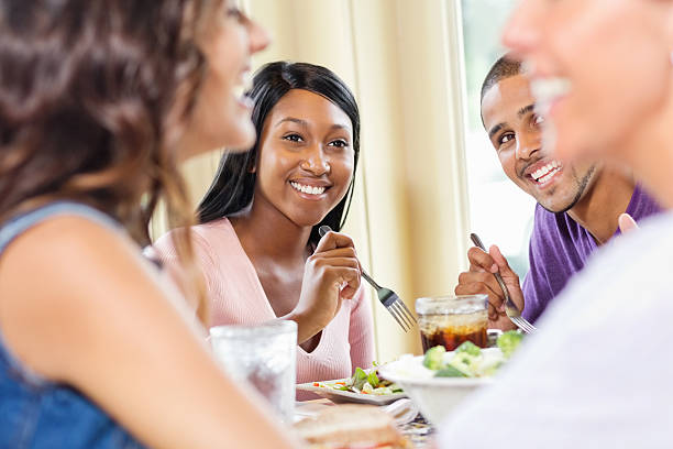 istock Multi-Ethnic Friends Having Lunch At Restaurant. 174800385