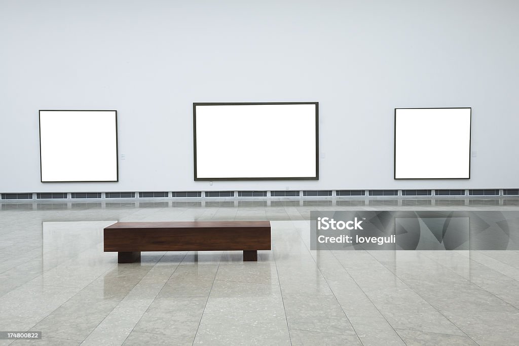 empty frame in art museum Abstract Stock Photo