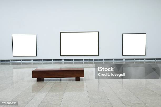 Empty Frame In Art Museum Stock Photo - Download Image Now - Abstract, Architectural Feature, Art