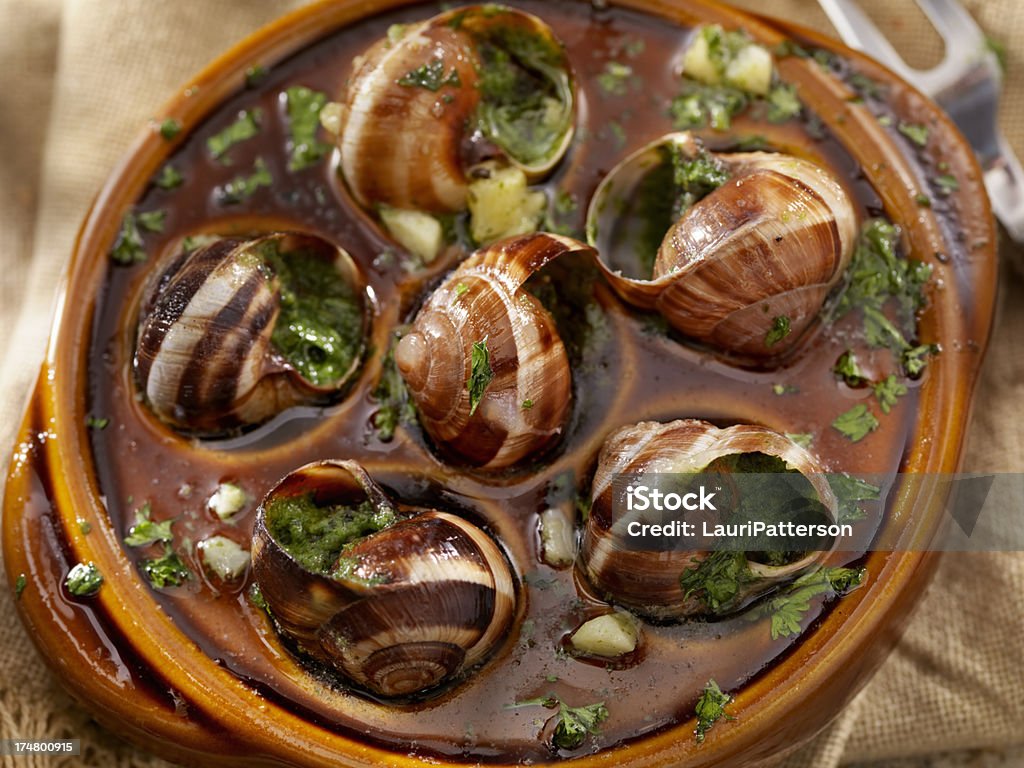 Escargot - Foto de stock de Comida francesa royalty-free