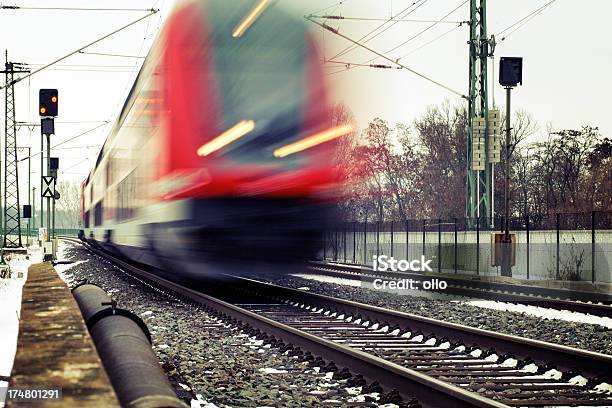 Train Motion Blur Stock Photo - Download Image Now - Activity, Arrival, Blurred Motion