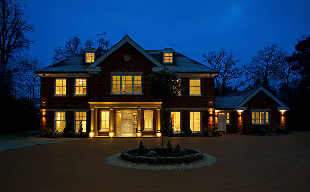 istock beautiful luxury home at dusk 174801747