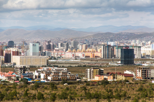 View on modern Ulan Bator Mongolia