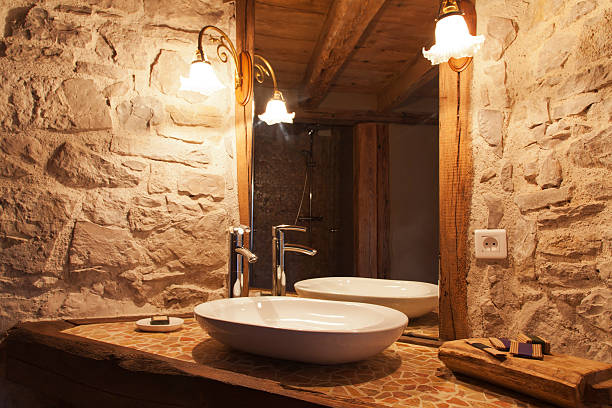 19th century bathroom sink complete with accessories. 