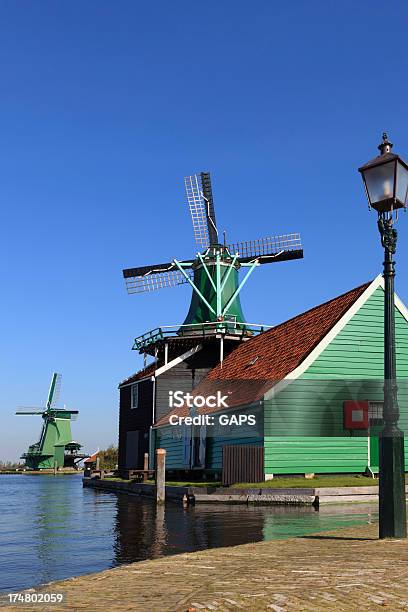 Sammlung Von Historischen Windmühlen In Folge In Zaanse Schans Stockfoto und mehr Bilder von Amsterdam