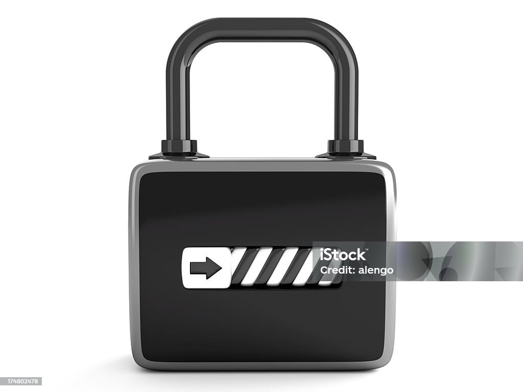 Aufgesperrt lock - Lizenzfrei Chrom Stock-Foto