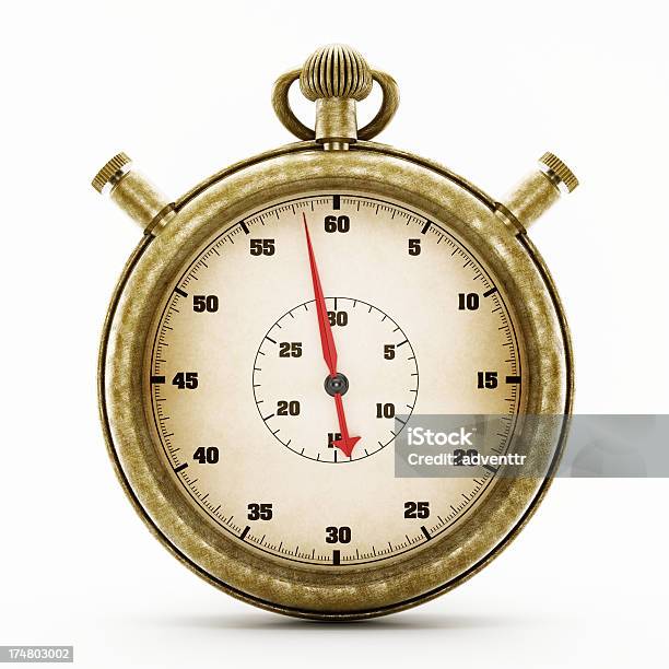 Vintage Cronómetro Foto de stock y más banco de imágenes de Aguja de Reloj - Aguja de Reloj, Alerta, Amarillo - Color