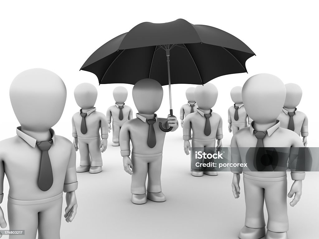Geschäftsmann mit Regenschirm - Lizenzfrei Berufliche Beschäftigung Stock-Foto