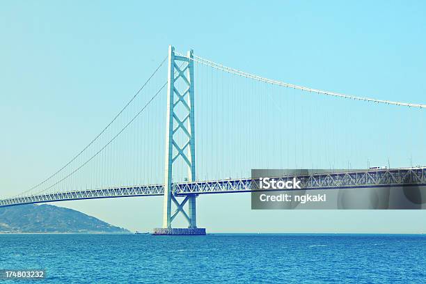 Foto de Atravesse A Ponte Para O Mar No Japão e mais fotos de stock de Cabo de Aço - Cabo de Aço, Carro, Cidade de Akashi