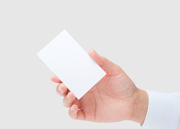 istock human hand holding Business Card 174803388