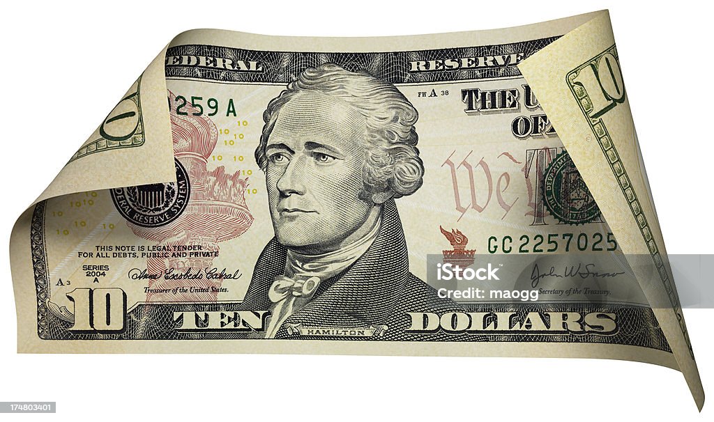 Десять доллар Билл - Стоковые фото 10 американских долларов роялти-фри
