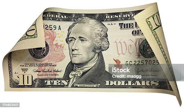 Десять Доллар Билл — стоковые фотографии и другие картинки 10 американских долларов - 10 американских долларов, Бумажные деньги США, Счёт