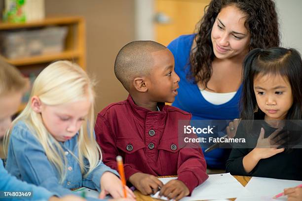 Preschoolers In Classroom Stock Photo - Download Image Now - 4-5 Years, 6-7 Years, African Ethnicity