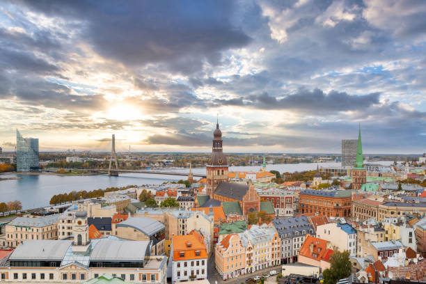 istock Panorama view from Riga cathedral on old town of Riga, Latvia 1748036658