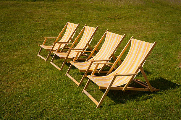 istock Four Yellow Deck Chairs Trenta Valley Slovenia Europe 174803820