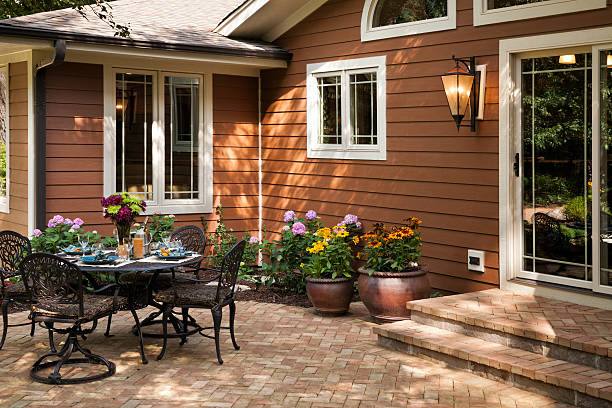 istock Home backyard patio recently remodeled. 174803963