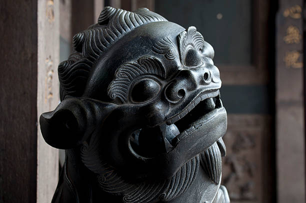 istock Oriental Temple Stone Lions 174803994