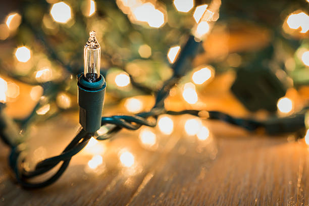Problemas con luces de Navidad - foto de stock