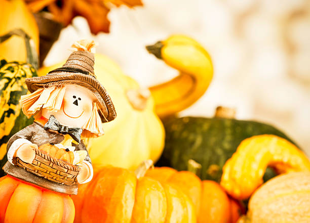 istock Thanksgiving Arrangement with Scarecrow 174804164