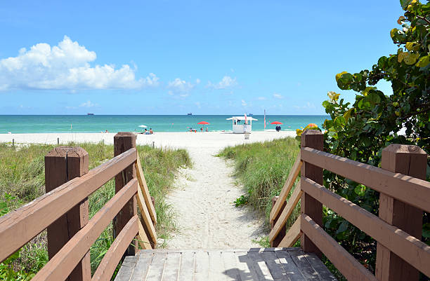 istock Boardwalk entrance to Miami Beach 174804611