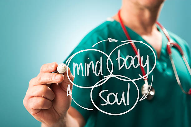Holistic approach mind body and soul stock photo