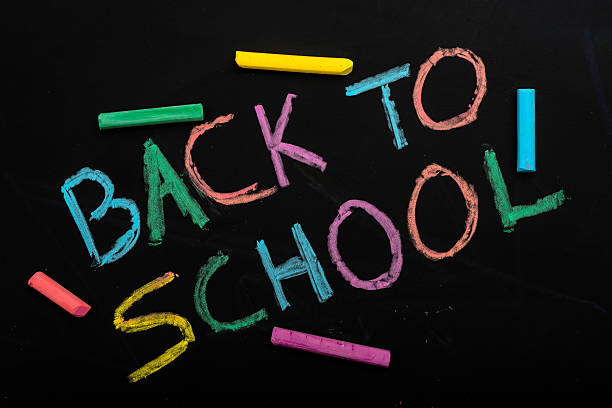 istock Back to school colorful written on chalkboard 174805108