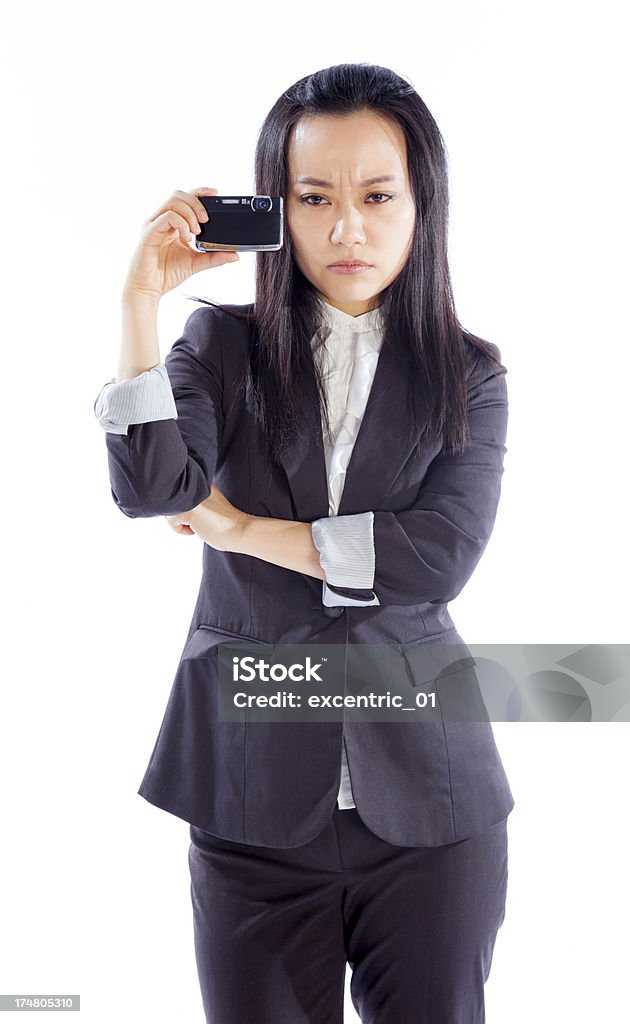 Atrakcyjny azjatycki biznes kobieta na białym tle - Zbiór zdjęć royalty-free (20-29 lat)