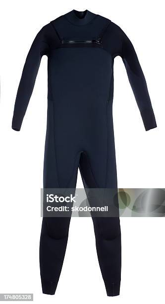 Black Full Wetsuit Isolated On White Stock Photo - Download Image Now - Wetsuit, Cut Out, White Background