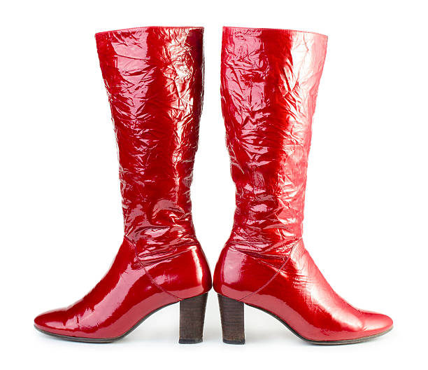 istock Brilliant red female boots 174805364