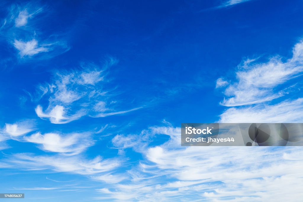 Cirro nuvens - Royalty-free Azul Foto de stock