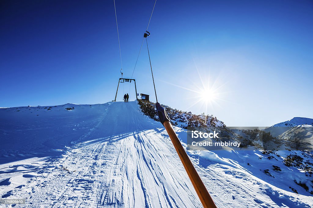 resort de esqui de inverno - Foto de stock de Beleza natural - Natureza royalty-free