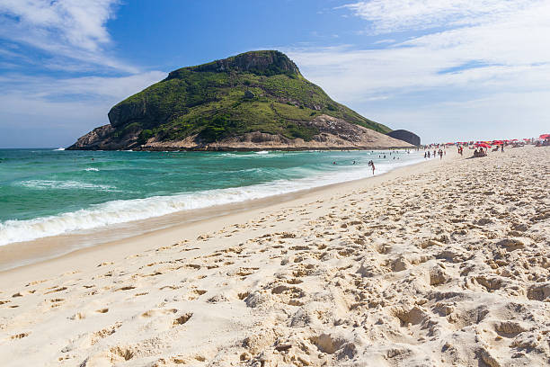 Rio de Janeiro Beach Tropical beach at Rio de Janeiro. Pontal beach. barra beach stock pictures, royalty-free photos & images