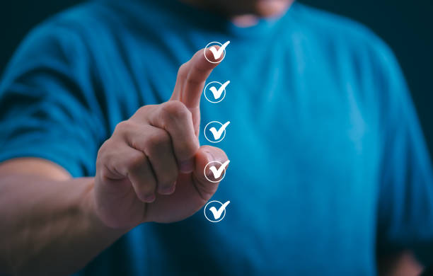 istock Customer services best excellent business rating experience. Satisfaction survey concept. user gives ratings to service experience on the online application, online marketing, and business processes. 1748058326