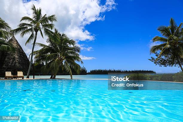 Infinity Pool At Tropical Resort On Perfect Sunny Day Stock Photo - Download Image Now
