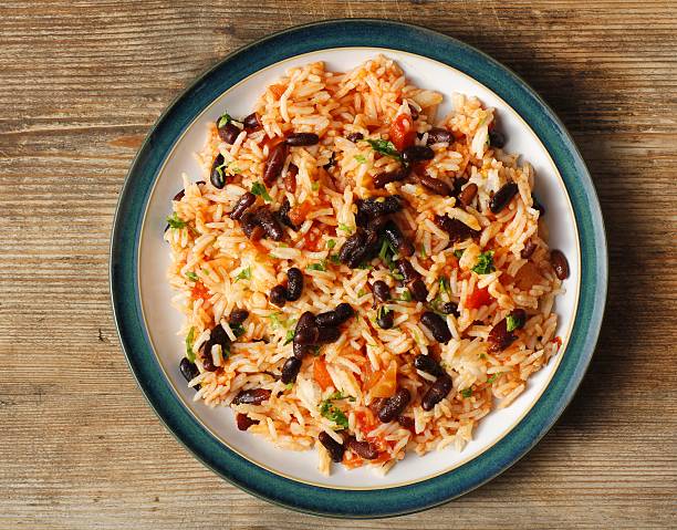 istock Rice with black beans and tomato sauce 174806405