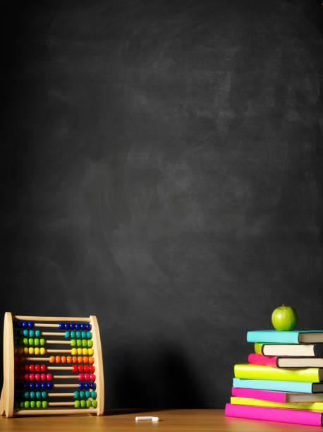 istock Abacus and Apple with a Pile of School Books 174806524
