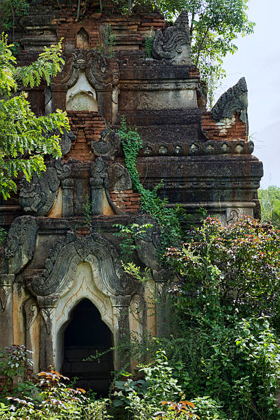 istock Overgrown and crumbled pagoda at Ma Au, Myanmar 174806976